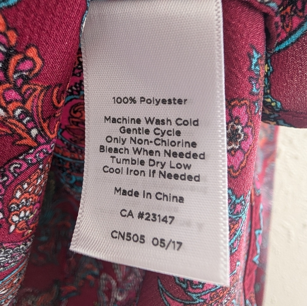 Talbots Paisley Ruffle Blouse - Picture 5 of 6